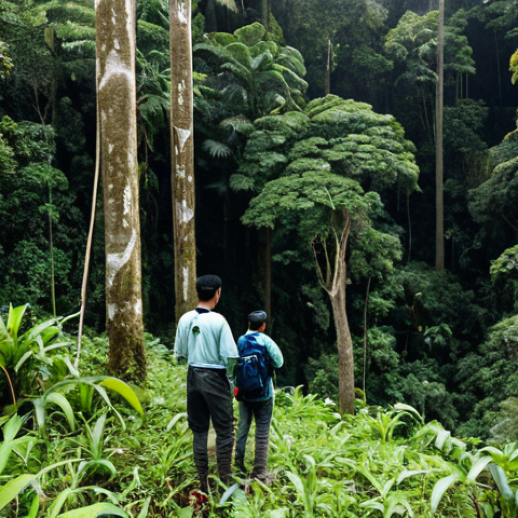 산림 자원 관리 방법 - **

A group of Malaysian researchers, fully clothed in appropriate field attire (long sleeves, pants...