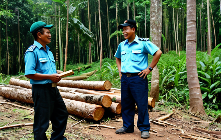 산림 자원 관리 방법 - **

A group of Malaysian researchers, fully clothed in appropriate field attire (long sleeves, pants...